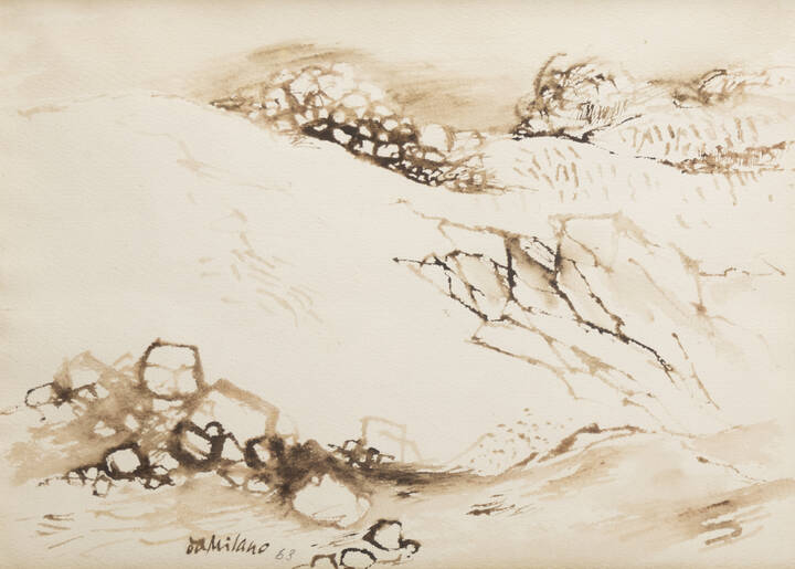 GIULIO DA MILANO - 'Cervinia' - Plateau Rosa-Lavis o 'Paesaggio',1963 