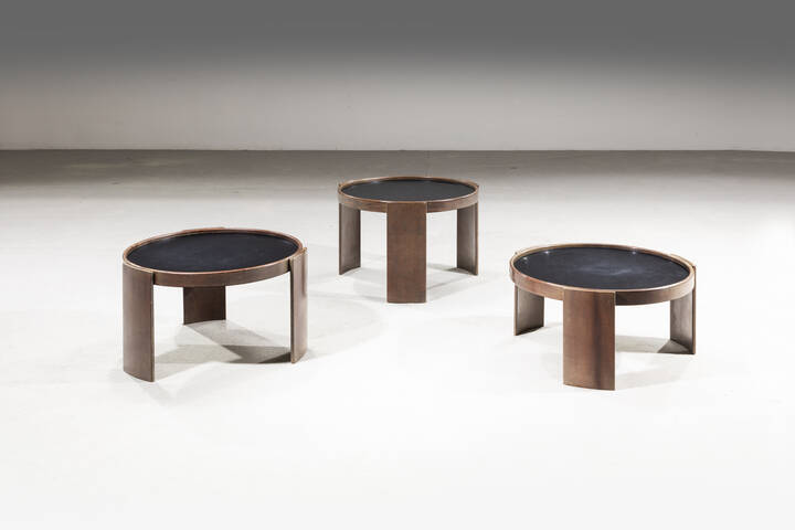 GIANFRANCO FRATTINI - Set di tre tavolini mod. 780