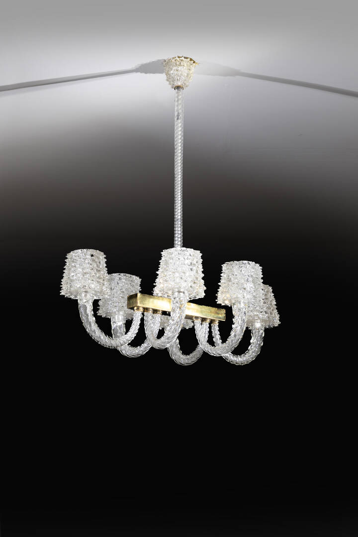 BAROVIER & TOSO - Lampadario a sei braccia