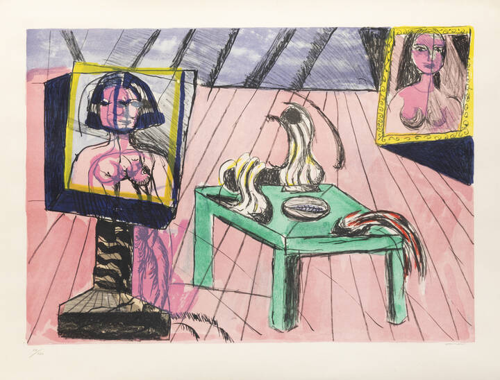 BRUNO CASSINARI - 'Interno dello studio'