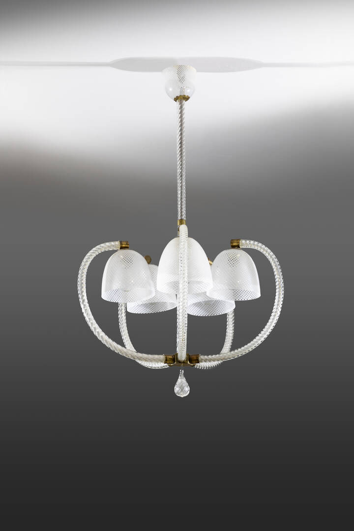 BAROVIER & TOSO - Lampada a sospensione a cinque braccia