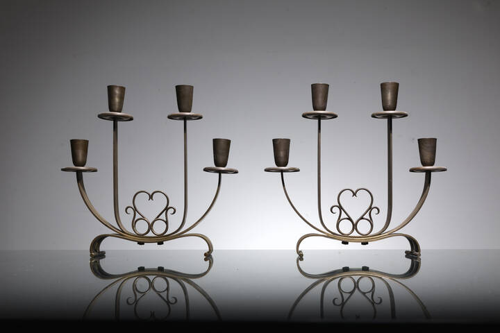 PRODUZIONE ITALIANA - Coppia di candelabri