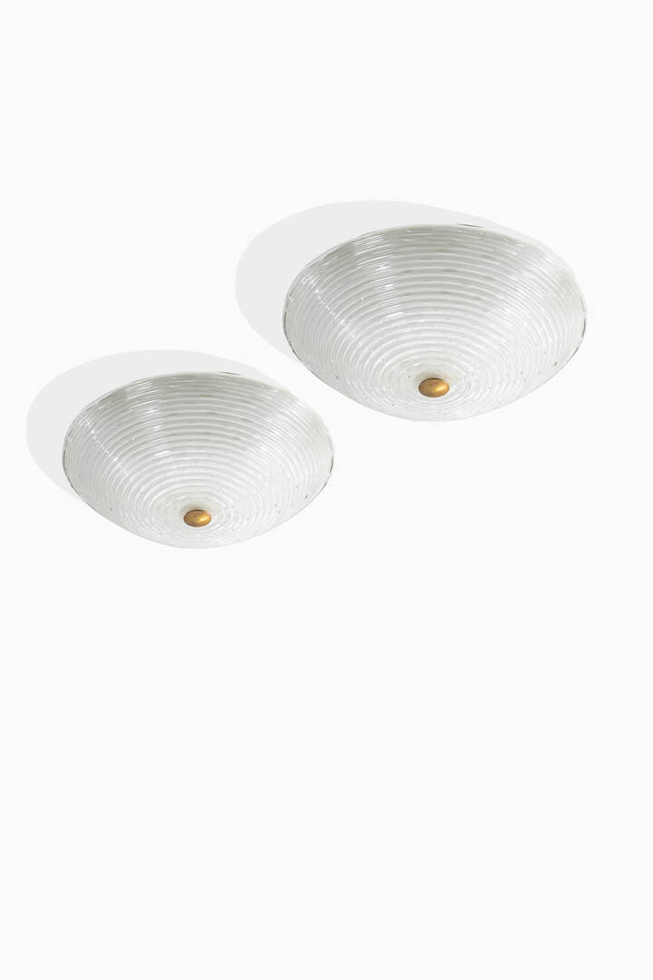 BAROVIER & TOSO - Coppia di lampade a plafone 
