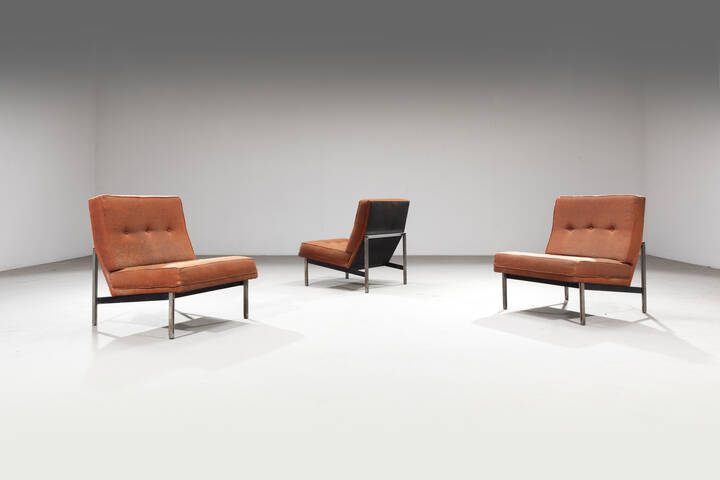 FLORENCE KNOLL - Set di tre poltrone della serie Parallel Bar