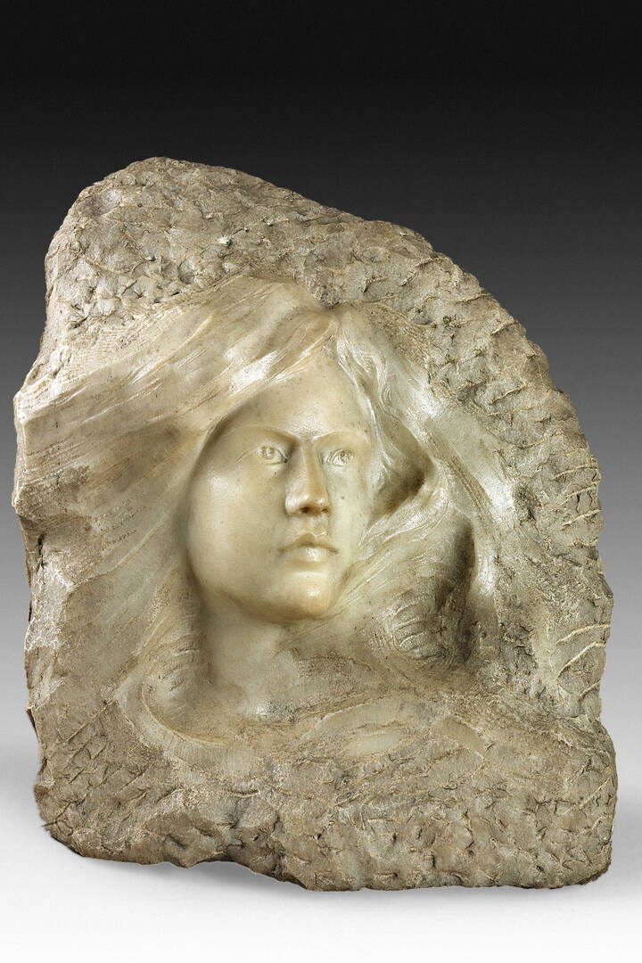 EMANUELE CARONI - 'Volto femminile' 1875 circa