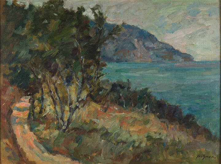 CORRADO FERGNANI - 'Viottolo sopra Laigueglia' 1971