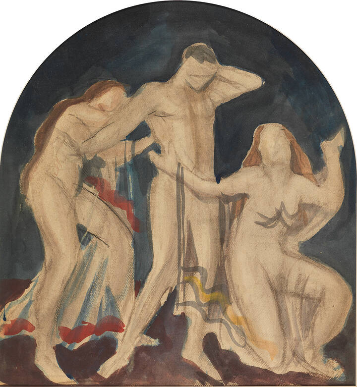 THAYAHT (Ernesto Michahelles) - 'Tre figure' anni '920