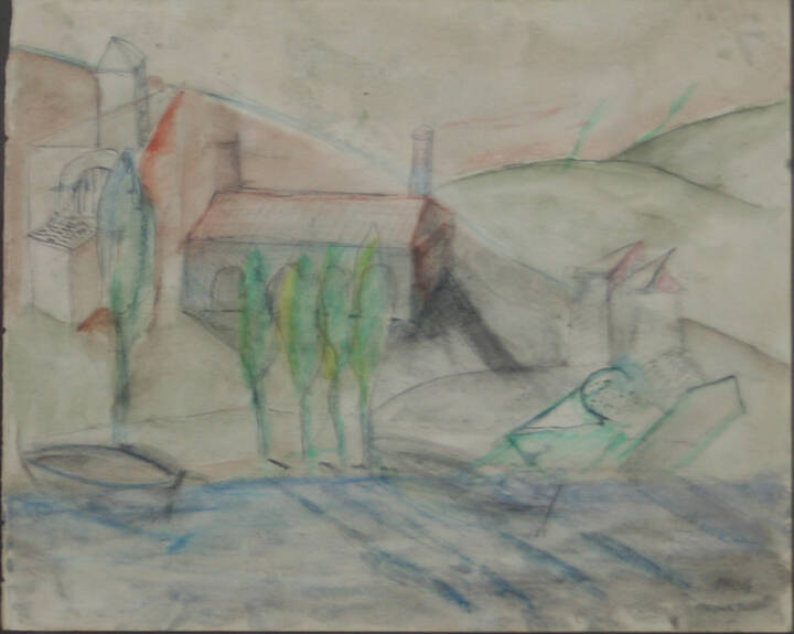 MAX CYPRIEN JACOB - 'Paesaggio' 1904 