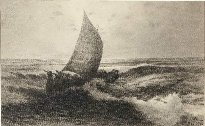 CAMILLO MERLO - 'Vela tra le onde' novembre 1915