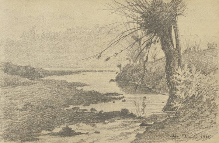 CAMILLO MERLO - 'Rive del Sangone' Dicembre 1918