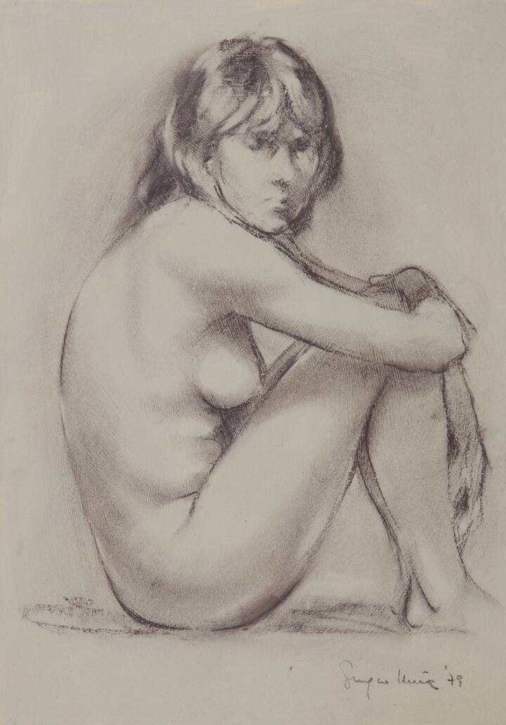 SERGIO UNIA - 'Nudo seduto' 1979