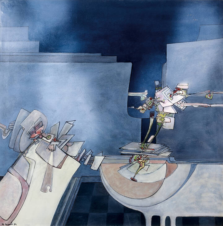 NADO CANUTI - 'Interno con avvenimento' 1974