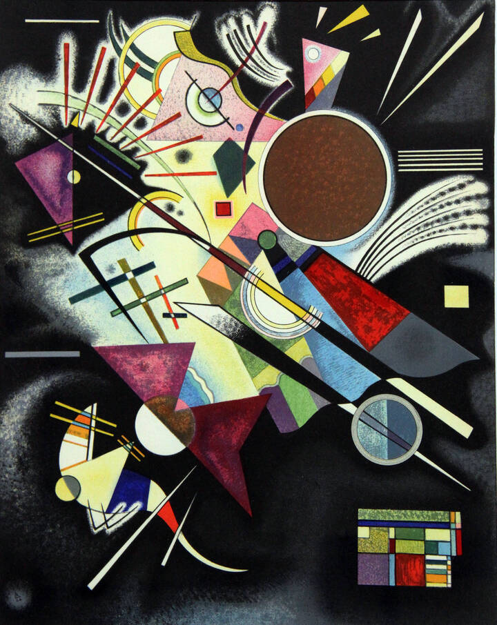 WASSILY KANDINSKY - 'Derier le miroir' 1924
