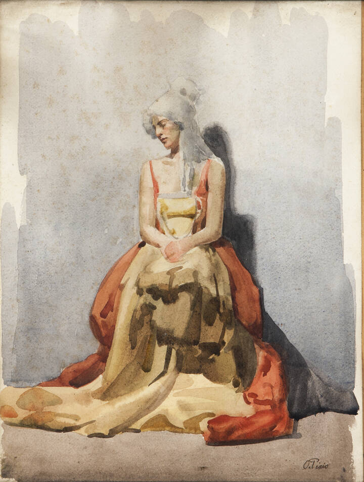 ORESTE PIZIO - 'Figura femminile in costume'