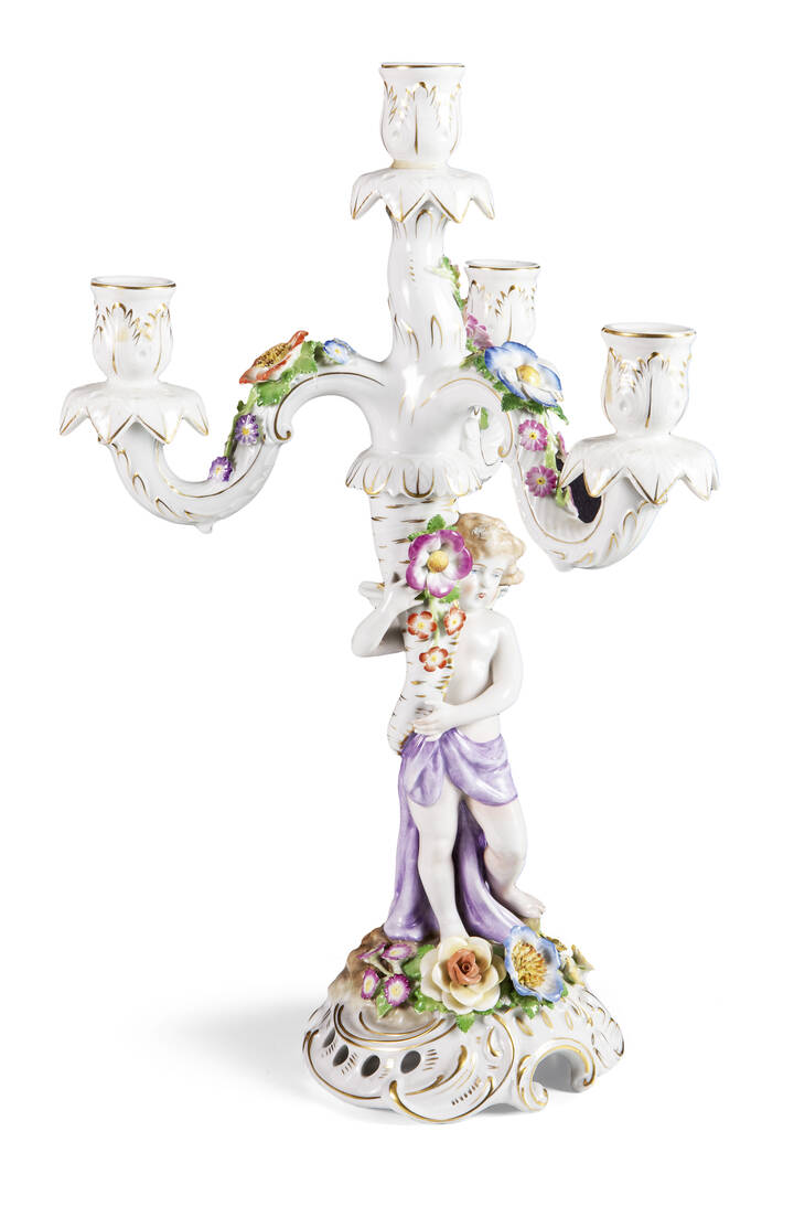 CANDELIERE - Candeliere a quattro fuochi primi '900