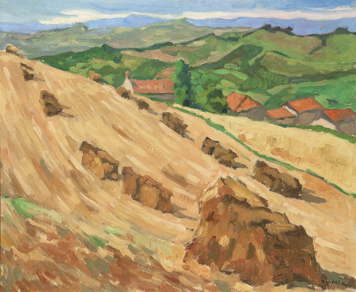 BEPPE GALLO - 'Paesaggio con covoni'