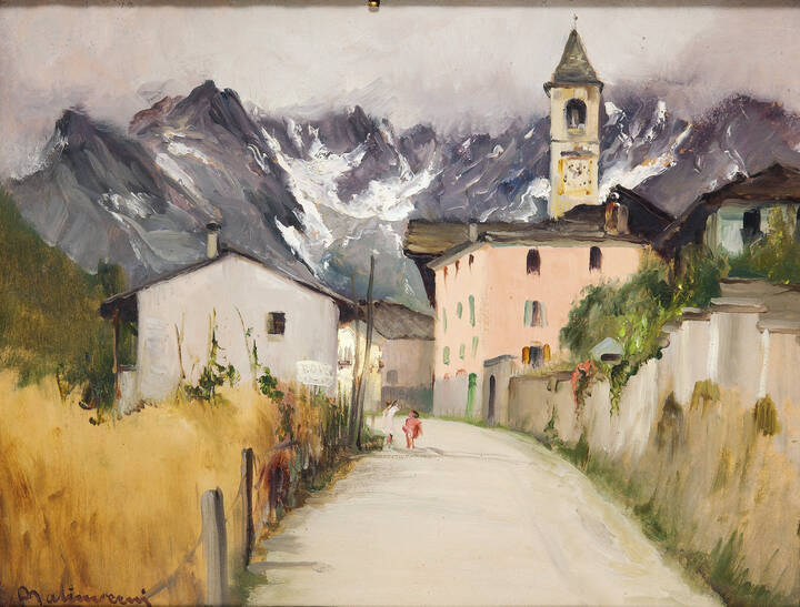 ANGELO MALINVERNI - 'Paese montano'