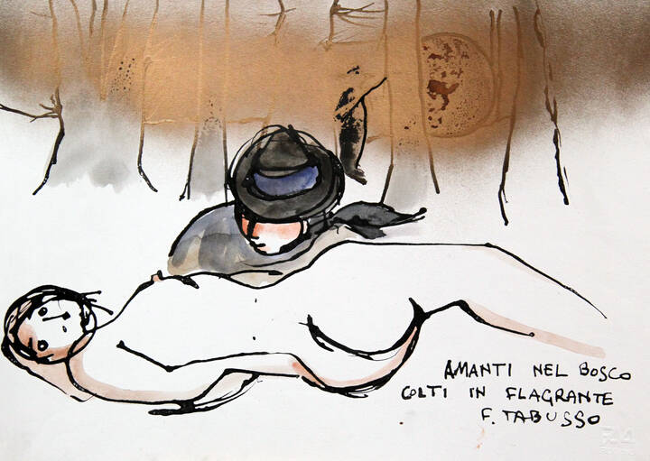 FRANCESCO TABUSSO - 'Amanti nel bosco colti in flagrante'