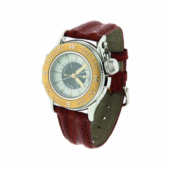 REVUE THOMMEN - Orologio modello 'Landmark Trekking', anni '90, particolare modello con bussola solare