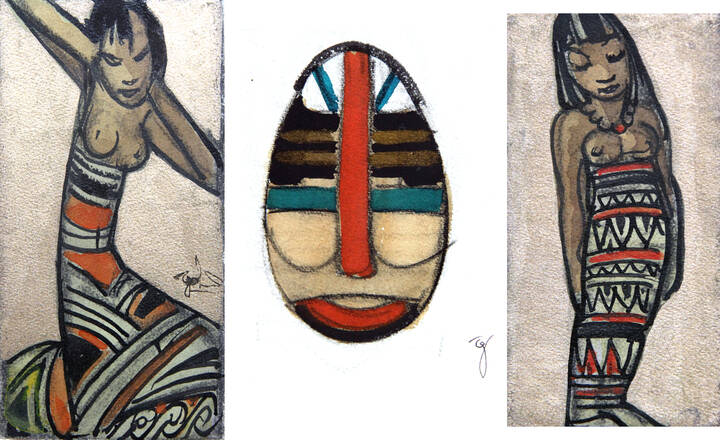 GOLIA (Eugenio Colmo) - 'Crepuscolo' 1958<br>'Sony' 1959<br>'Studio per decoro pasquale'