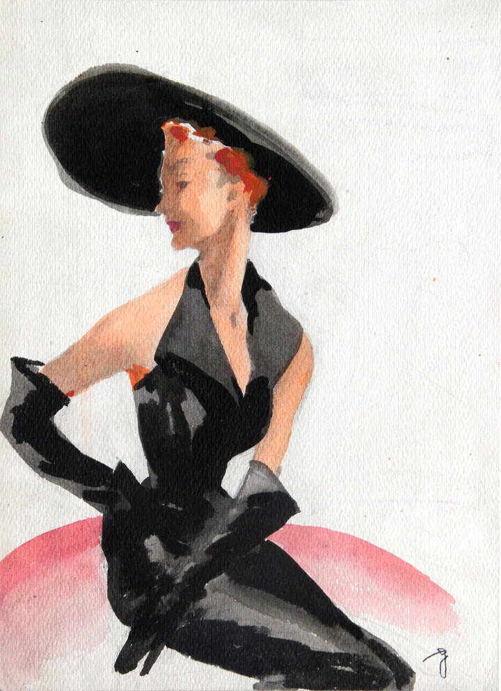 GOLIA (Eugenio Colmo) - 'Elegante in nero' 1952