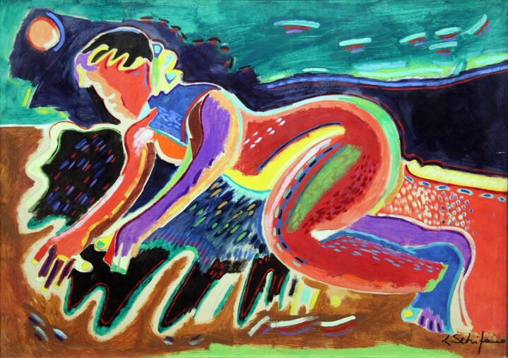 LUCIANO SCHIFANO - 'Nudo sdraiato' 1969