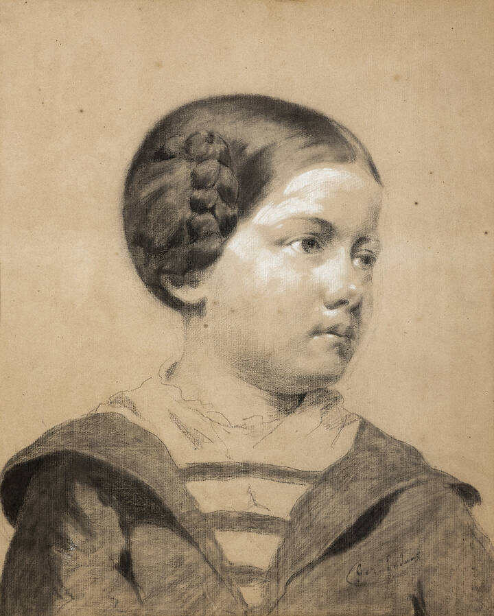 GEROLAMO INDUNO - 'Figura di bimba'