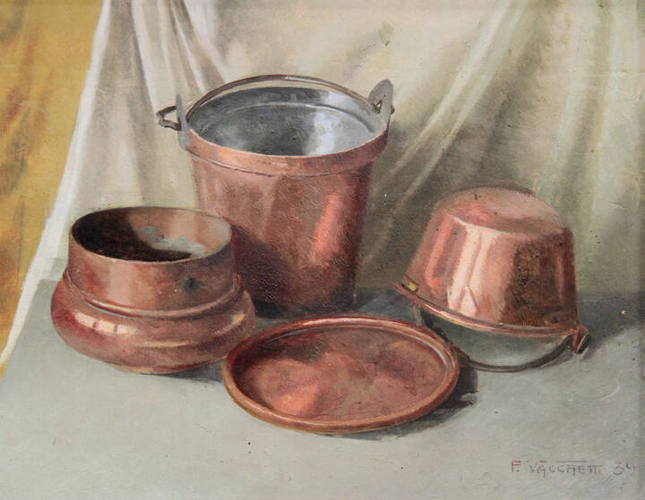 FILIPPO VACCHETTI - 'Pentole di rame' 1939