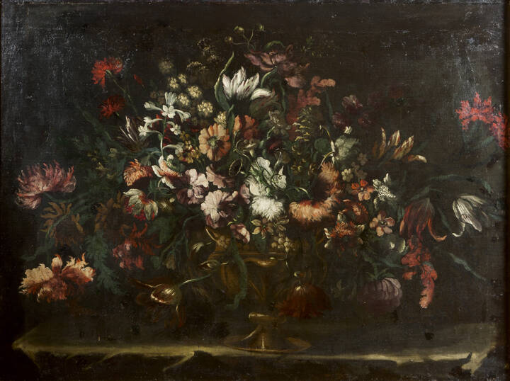 PITTORE ANONIMO DEL XVIII SECOLO - 'Natura morta di fiori'