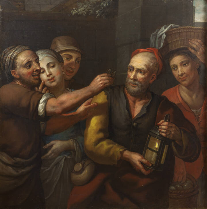 PITTORE ANONIMO DEL XVIII SECOLO - 'Figure popolane'