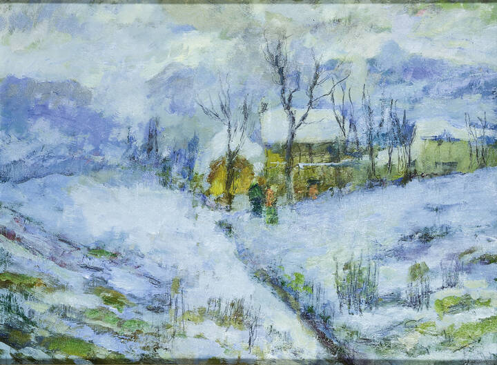 GIUSEPPE SACHERI - 'Paesaggio innevato'