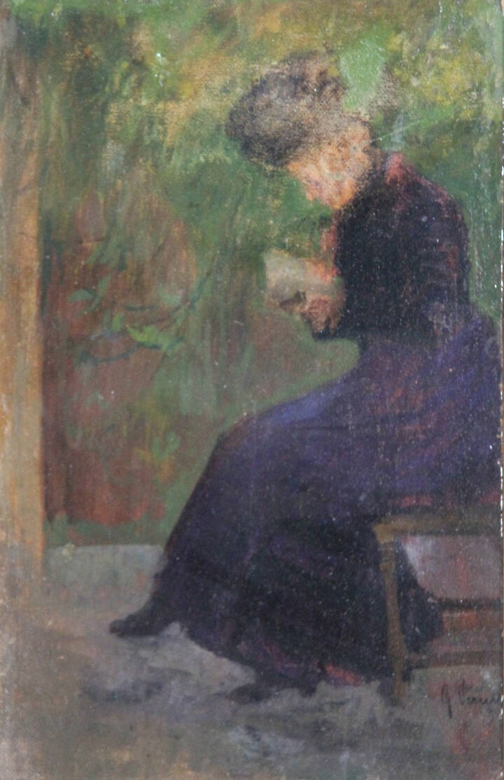 GIULIO ROMANO VERCELLI - 'Signora seduta' 1913