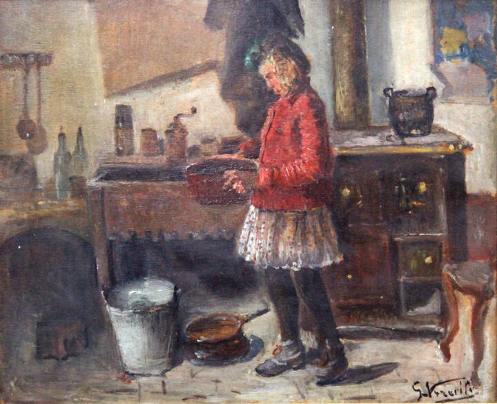 GIULIO ROMANO VERCELLI - 'La piccola massaia' 1912