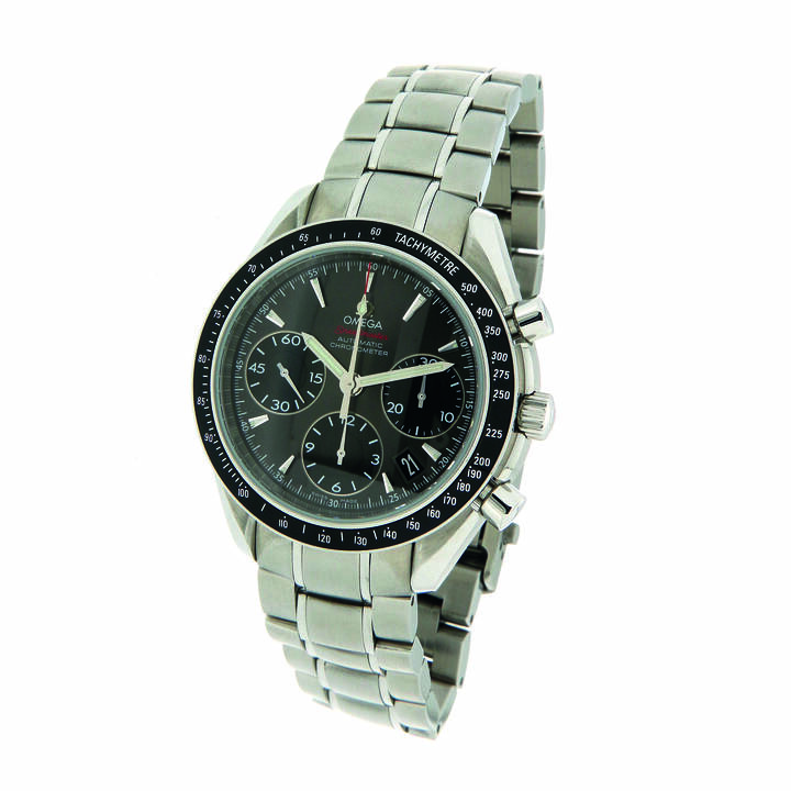 OMEGA - Orologio cronografo a tre contatori Mod. 'Speedmaster date' serie attuale del 2010<br>Diam 39