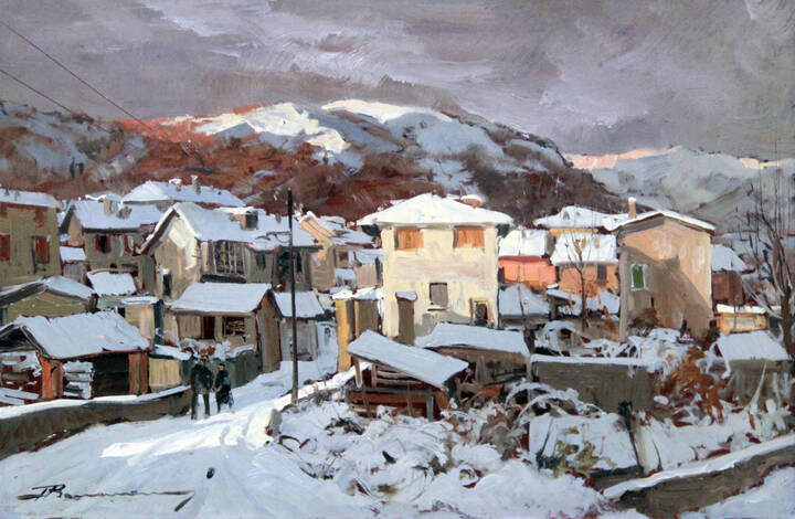 ARTURO BONANOMI - 'Paesaggio innevato'