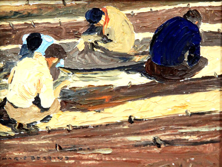 MARIO BERRINO - 'Pescatori che rammendano le reti'