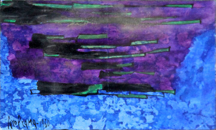 CAROL RAMA - 'Composizione blu e viola' 1960