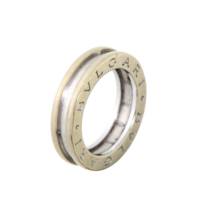 BULGARI - Anello in oro bianco, firmato 'Bulgari', modello 'B01', ad una sola fascia