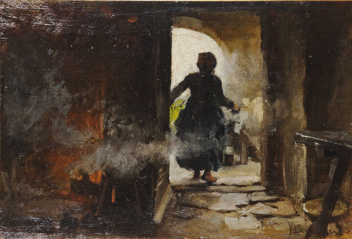 VITTORIO CAVALLERI - 'Figura in controluce'