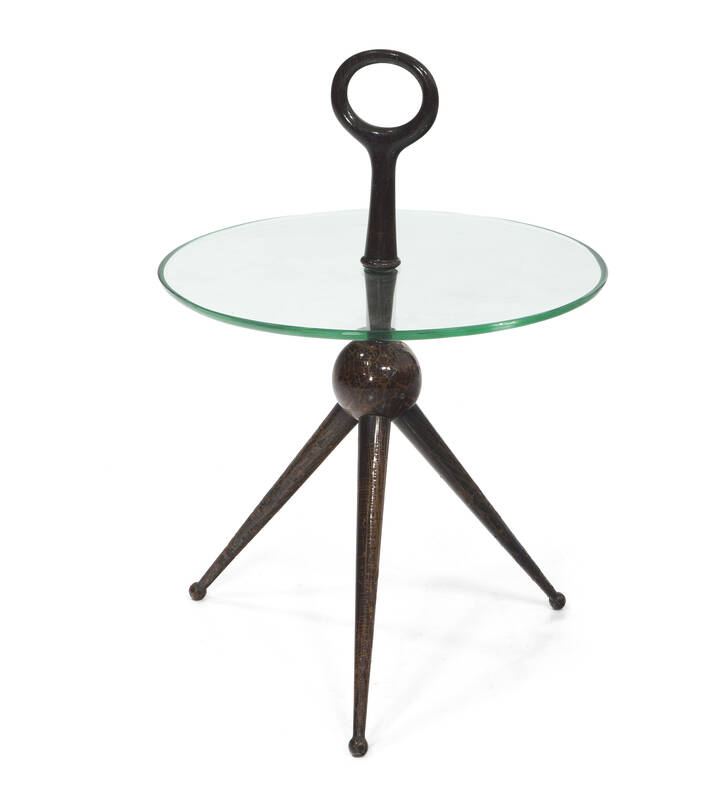 PRODUZIONE ITALIANA - Servomuto in legno e piano in cristallo.