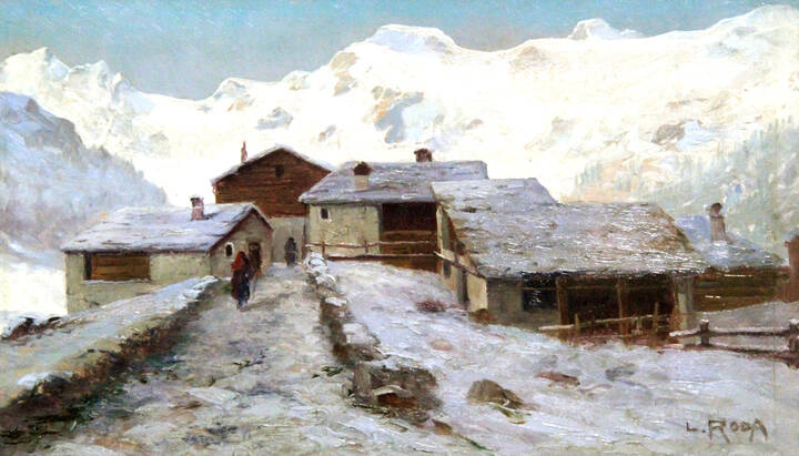 LEONARDO RODA - 'Testata della Valnontey (Cogne) Gruppo del Gran Paradiso'