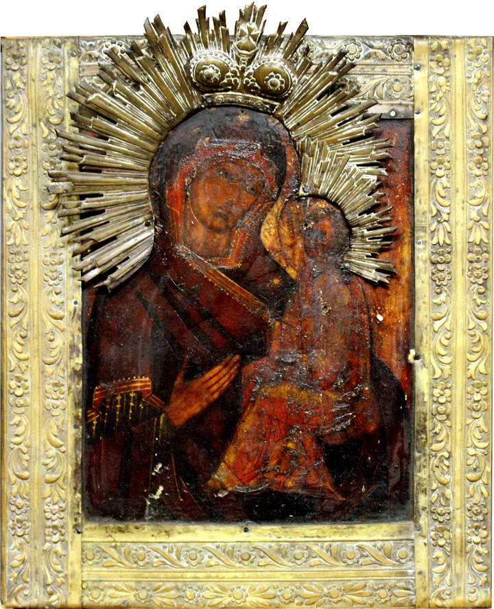 ICONA - 'Madonna con Bambino' Russia, XIX secolo