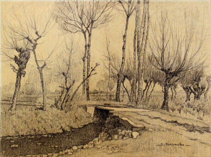 IGNAZIO BERARDO - 'Ruscello tra gli alberi'