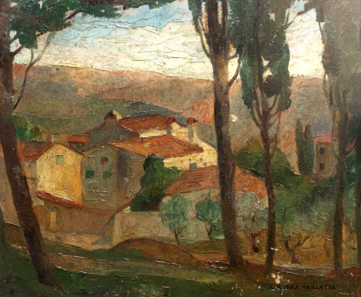 LUIGI BOFFA TARLATTA - 'Casolari fiesolani' 1925 