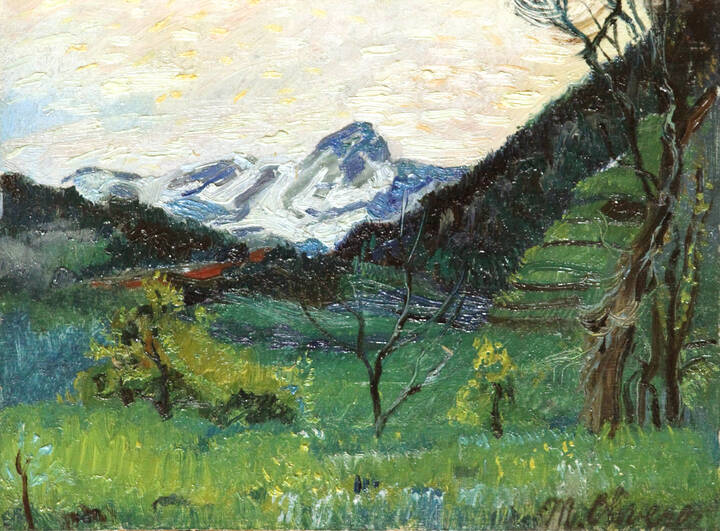 MATTEO OLIVERO - 'Vallata/Monviso' 1924-1925 ca