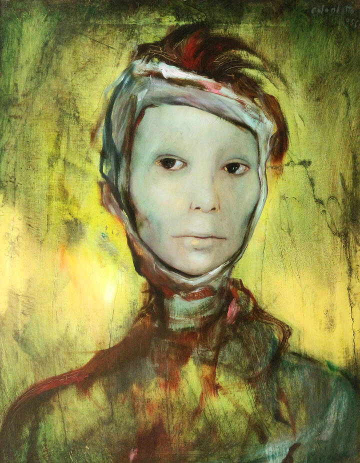 ENRICO COLOMBOTTO ROSSO - 'Testina fasciata' 1962