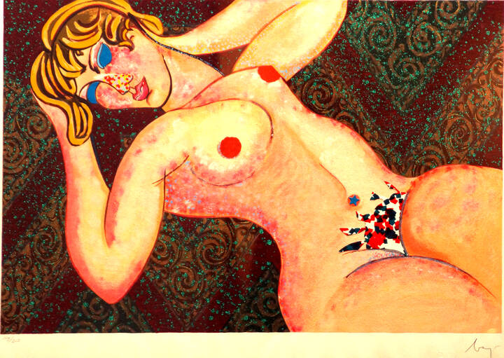 ENRICO BAJ - 'Omaggio a Modigliani'