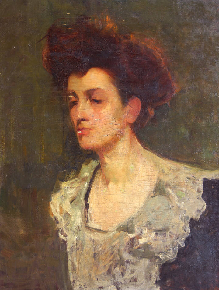 PITTORE ANONIMO DEL XIX SECOLO - 'Ritratto di signora'