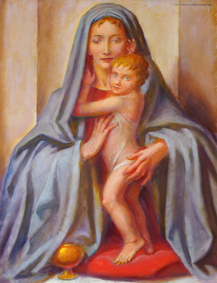 MARIO CAFFARO RORE - 'Madonna con Bambino' 1991