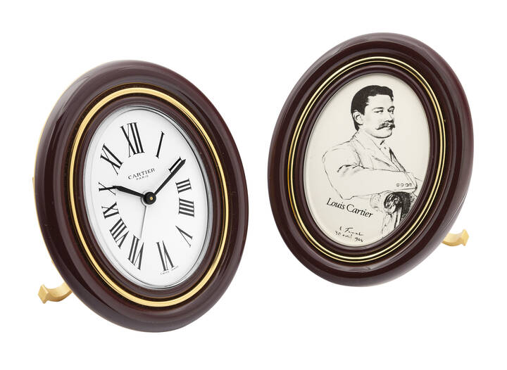 CARTIER - Pendoletta da tavolo e cornice , anni '90